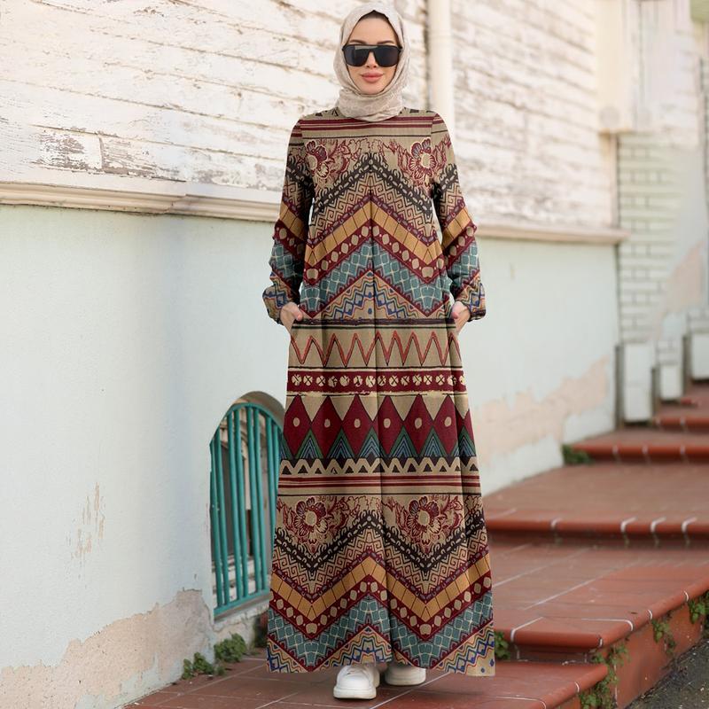 

Мусульманский женский халат, свободный, повседневный стиль, удобный, дышащий, более комфортный в носке, новинка 5XL чёрный