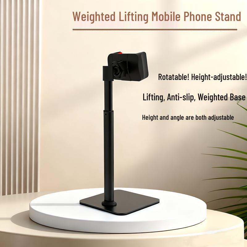 Retractable Multifunctional Metal Desktop & Bedside Phone/Tablet Stand for Live Streaming & Online Classes