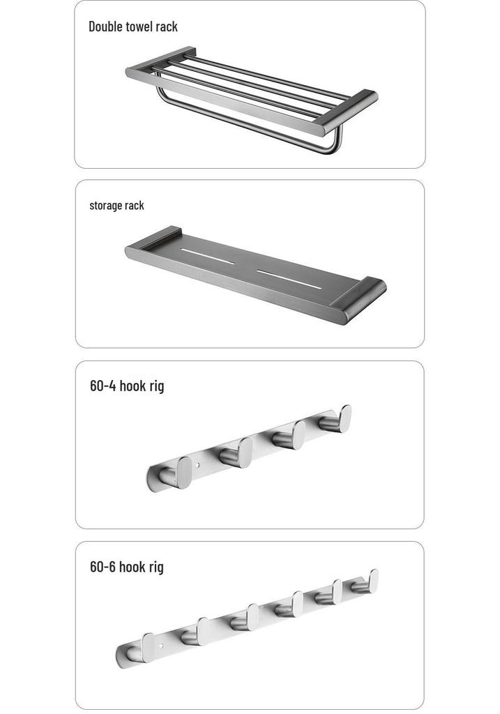304 Stainless Steel Bathroom Towel & Storage Rack