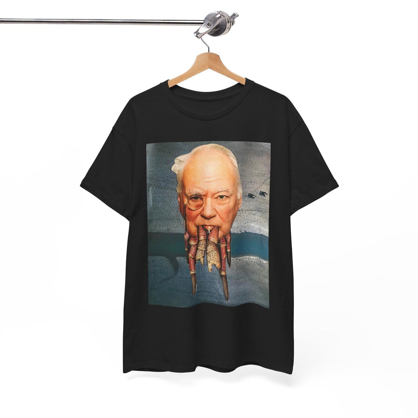 Surreal Collage Art T Shirt Conceptual Portrait Graphic Tee Weird Art Cotton Shirt Dark Surrealism Artwear 3XL
