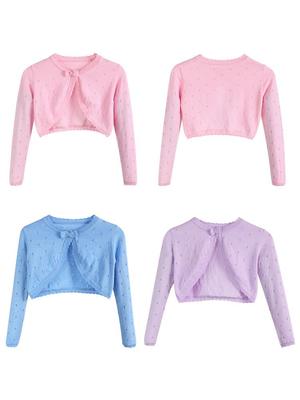 Girls' Long-Sleeved Ballet Dance Cardigan Sweater Shawl