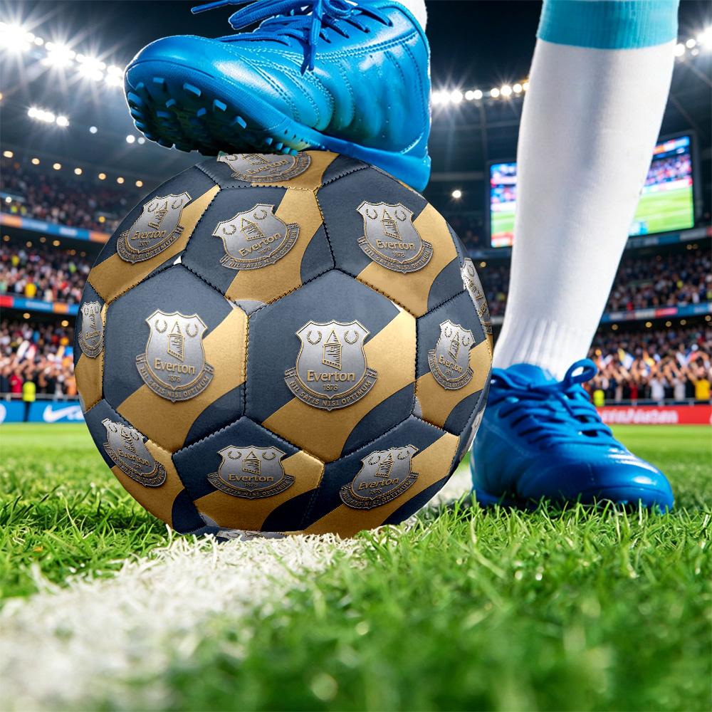 Balón de Fútbol Estampado del Everton Talla 5, Balón de Fútbol Antideslizante para Partido de Adultos, Souvenir para Aficionados al Fútbol
