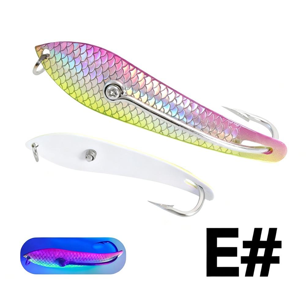 4.06 Inch Fishing Bait 3D Fish Scale Metal Sequin Bait Jig Lure Deep Sea Lure  Trolling Fishing