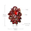 Retro Style Crystal Brooch Women's Atmospheric Corsage Coat Suit Anti-light Pin Diamond Accessories