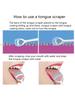 1pc-Silicone Tongue Scraper Tongue Cleaner Remove Halitosis Tongue Coating Oral Care Tongue Scraping Brush To Keep Fresh Breath