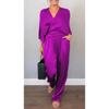 IHUASU Women's Fashion Casual Long Sleeve V Neck Pants Suits