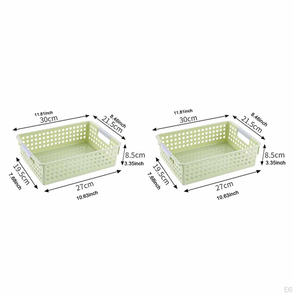 2 Pieces Desktop Storage Basket Toy Organizer Bin Home Bins Multiuse Pencil for