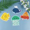 20pcs Shower Safety Treads Cartoon Marine Stickers Slipping Floor Decal Bathing Stickers Tub Pasters for Home Shop