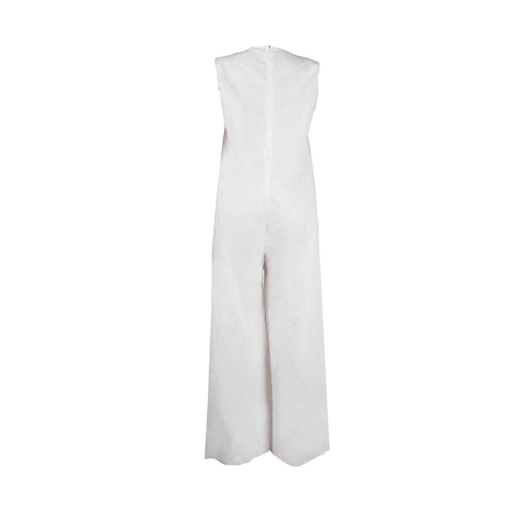 2025 Women's Spring/Summer Casual Solid Color Wide-Leg Jumpsuit