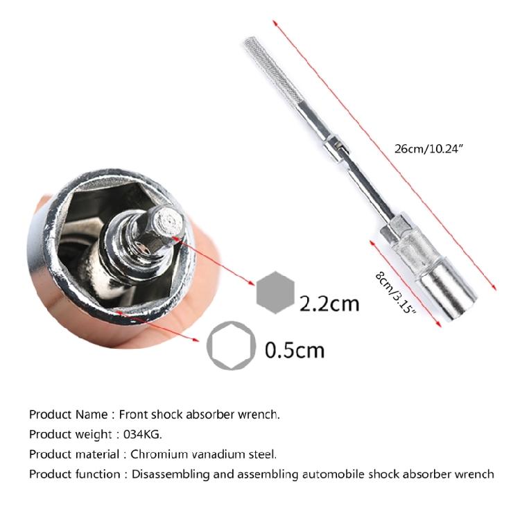 Car Front/Rear Shock Absorbers Hex Socket Wrench Removal Tool Replacement