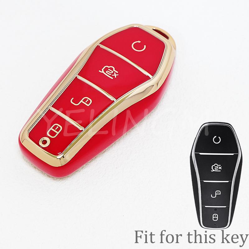 Soft Tpu Car Remote Key Case Fob For Byd Qin Plusdmi Atto 3 Han Ev Dolphin Protection Cover Shell Auto Interior Accessories