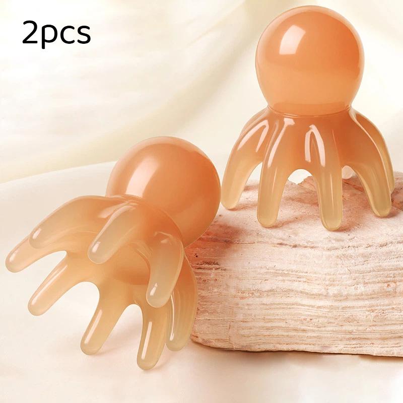 Resin Octopus Scalp Massage Comb Stress Relief Meridian Unblock 1/2Pcs Lightweight Head Massager for Shower Hair Care Use