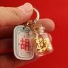Mahjong Horse Year Pendant Creative Golden Yuanbao Keyring  Festive Decor