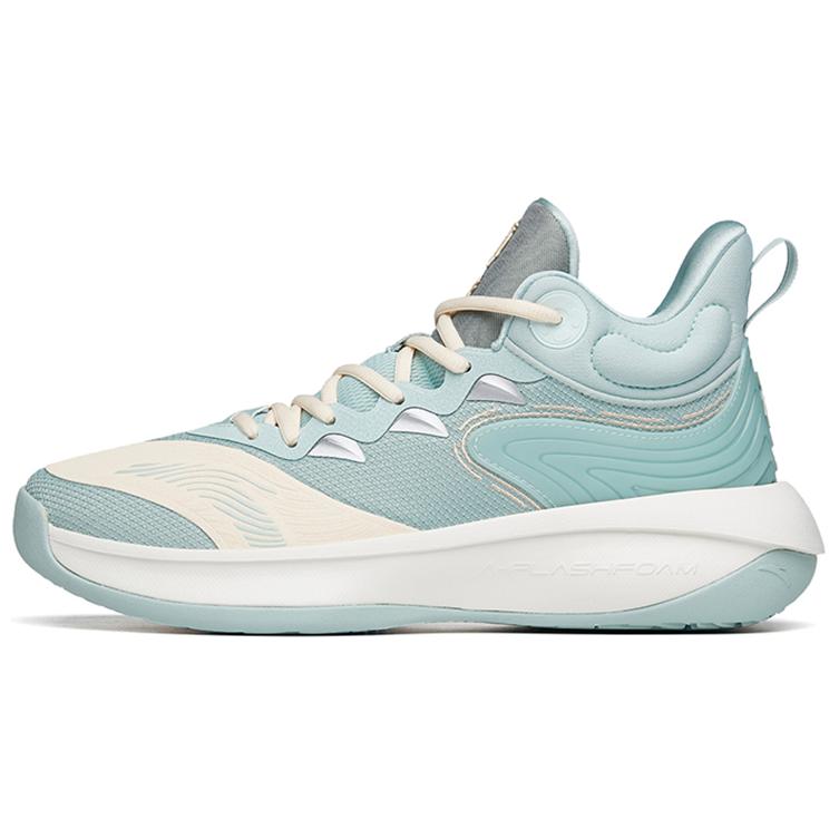 New Anta Tiger Roar Cushioning Anti Slip And Wear Resistant Coverage Mid Top Performance Basketball Shoes Men's Jin Green 112211601Q-2