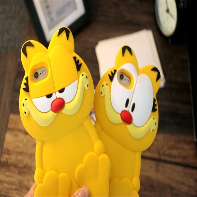 Garfield-showet Silikon Full Deksel Telefondeksel Med Fallsikring For iPhone-brukere