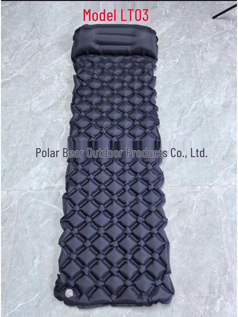 Diamond TPU Inflatable Camping Mat - Foot-Operated, Thickened and Moisture-Proof