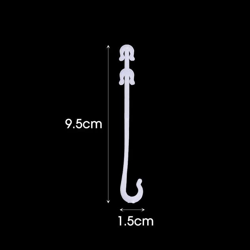 

20 шт. Опоры для помидоров J-образные крючки Пластиковые зажимы для вьющихся растений Садовые опорные крючки для теплицы Открытого земледелия 9.5cm 5pcs белый