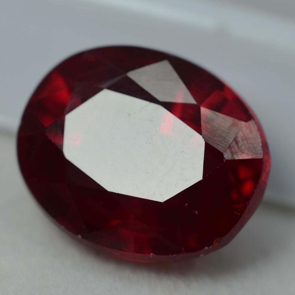 Natural Red Ruby Loose Gemstone Bloody 8.40 ct Oval Cut for Jewelry Making and Gem Collections