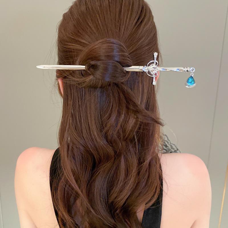 New Chinese Flower Pearl Tassel Hairpin Guochao Fashion Retro Hairpin Hanfu Versatile New Hairpin Hair Accessories Women
