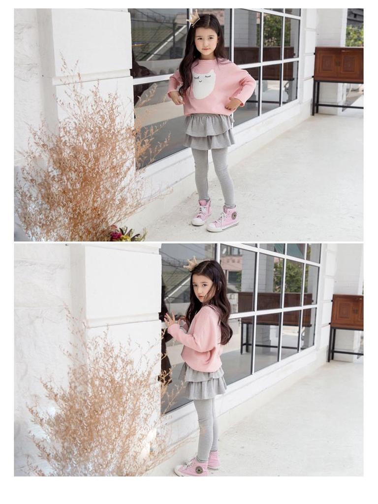 Girls' Multi-Color Elastic Skirt-Pants - Spring and Autumn Korean Style Children's Wear