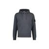 Solid Color Badge Drawstring Hoodie Men Hoodies Gray 791564151-V0062