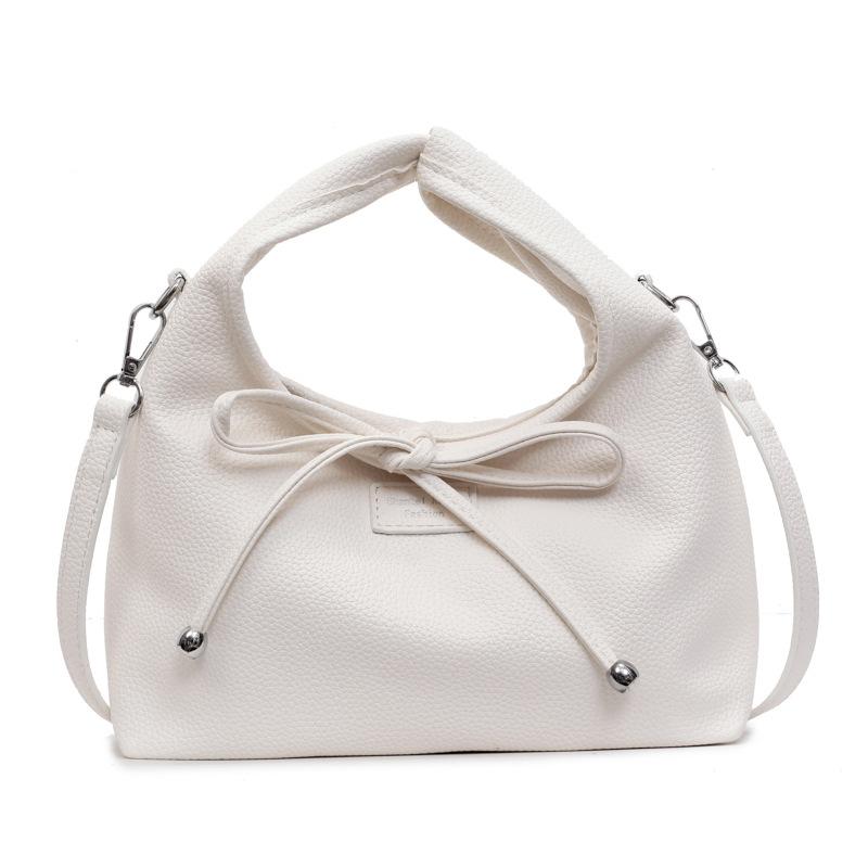 Bow Strap Handbag 2025 Spring New Korean Fashion Simple Casual High-end Dumpling Bag