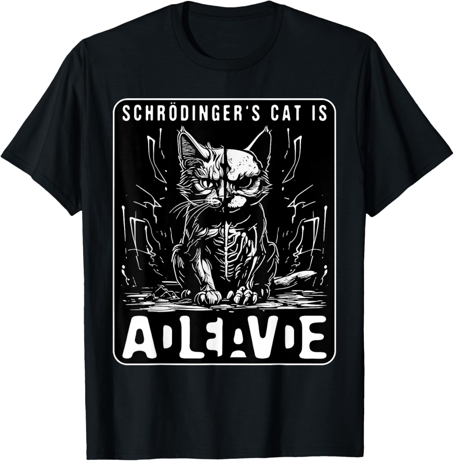 

Schrodinger s Cat Dead And Alive Quantum Mechanics Physics T-Shirt 100% Cotton O-Neck Short Sleeve Summer Casual Mens T-shirt... S разноцветный