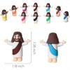60 Pcs Little Jesus Figurine Miniature Tiny Jesus Figures Religious Christ Savior Doll for Hide and Seek Sunday Easter Egg Stuf