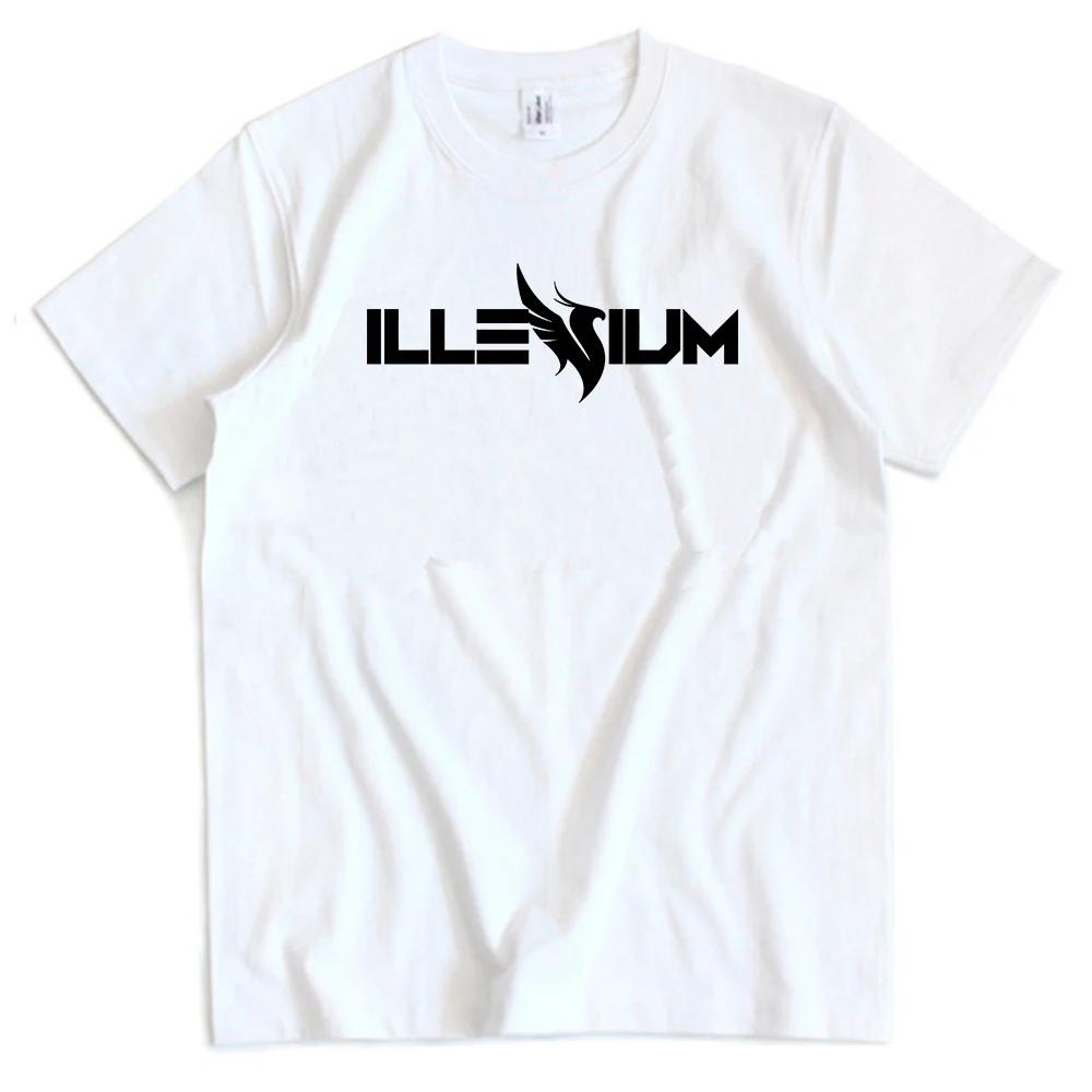 

ILLENIUM Logo Graphic Print Tees Cotton Short Sleeve Unisex Streetwear Loose Casual Fashion Men/Women T-shirt Casual Male Tshirt 5XL різнокольоровий