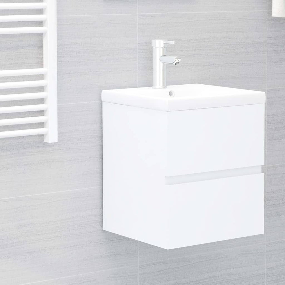 Armoire d'évier avec lavabo intégré  bois d'ingénierie