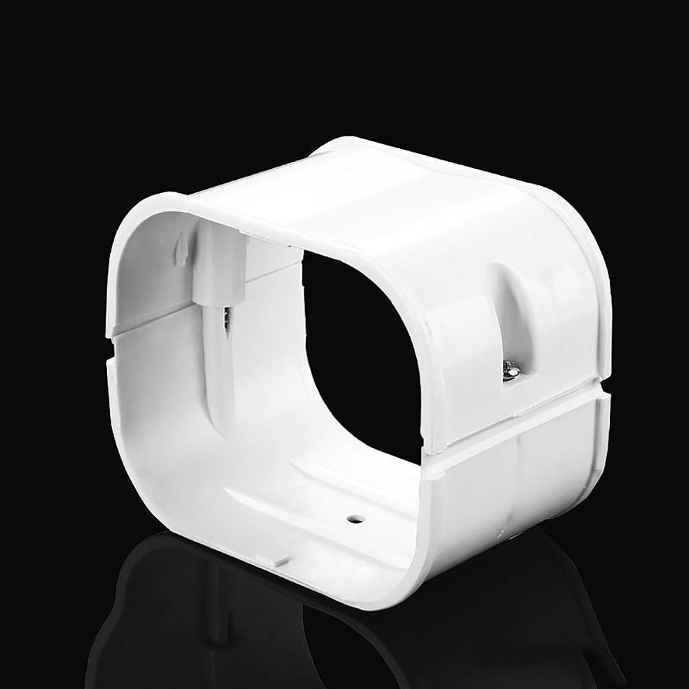 

75*65мм Система покрытия линий кондиционера Белый ПВХ Вход в стену Раструб Легко установить Плоский угол Муфта Заглушка Крышка ПВХ Кабель-канал 16mm