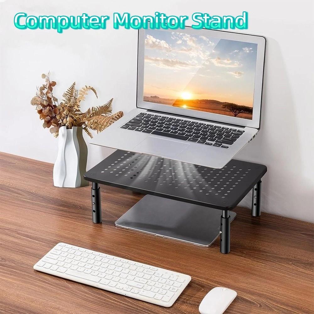 3 Height Adjustable Desktop Stand Riser Storage Drawer Laptop Dissipation Stand  Home Office