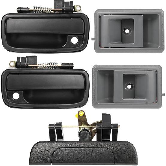 Exterior Door Handle & Interior Door Handle Set Compatible With 1995-2000 Toyota Tacoma,Replaces# 69220-35020, 69210-35020,6909035010