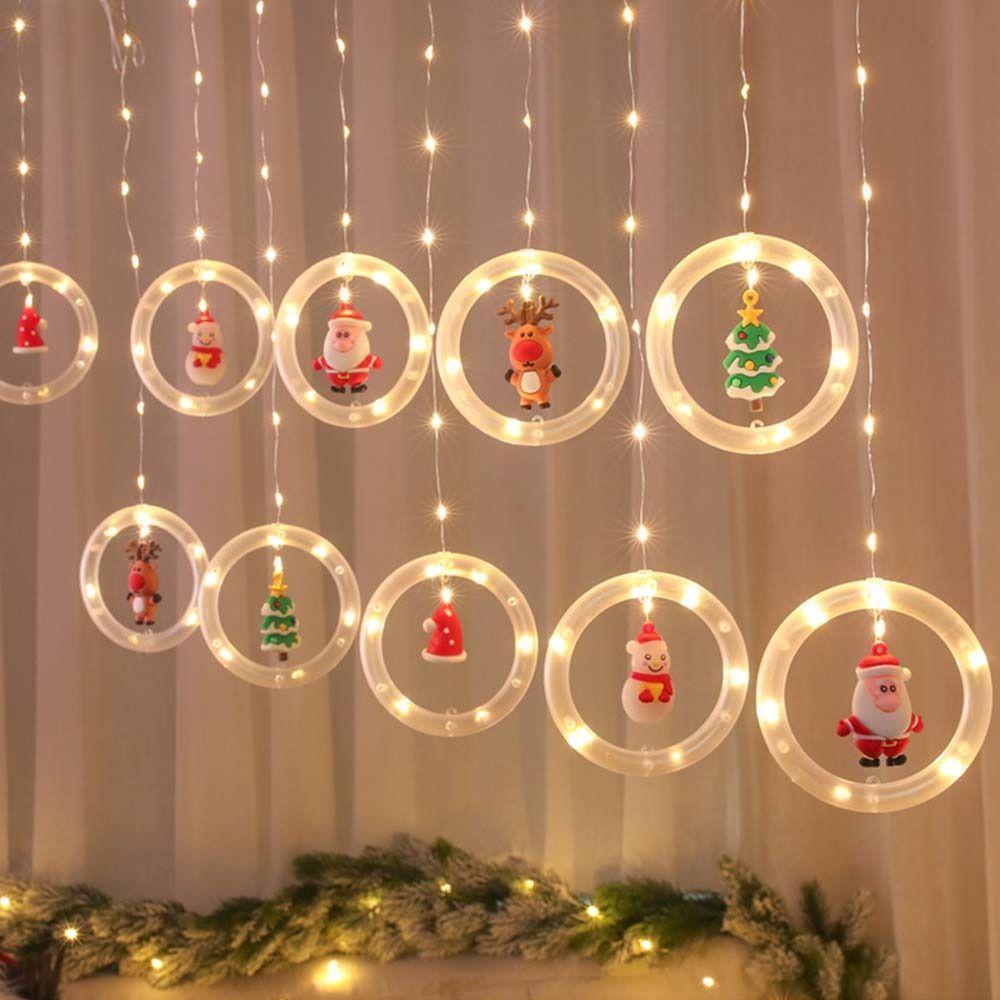 USB Powered Christmas Star Light String Flexibily Cartoon Christmas Tree Lamp Dimmable Hangable LED String Lights Birthday Party