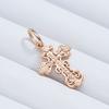 Luxury  Rose Gold Color Cross Pendant Necklace For Women Men Orthodox Church Jesus Glossy Charm Daily Fine Jewelry