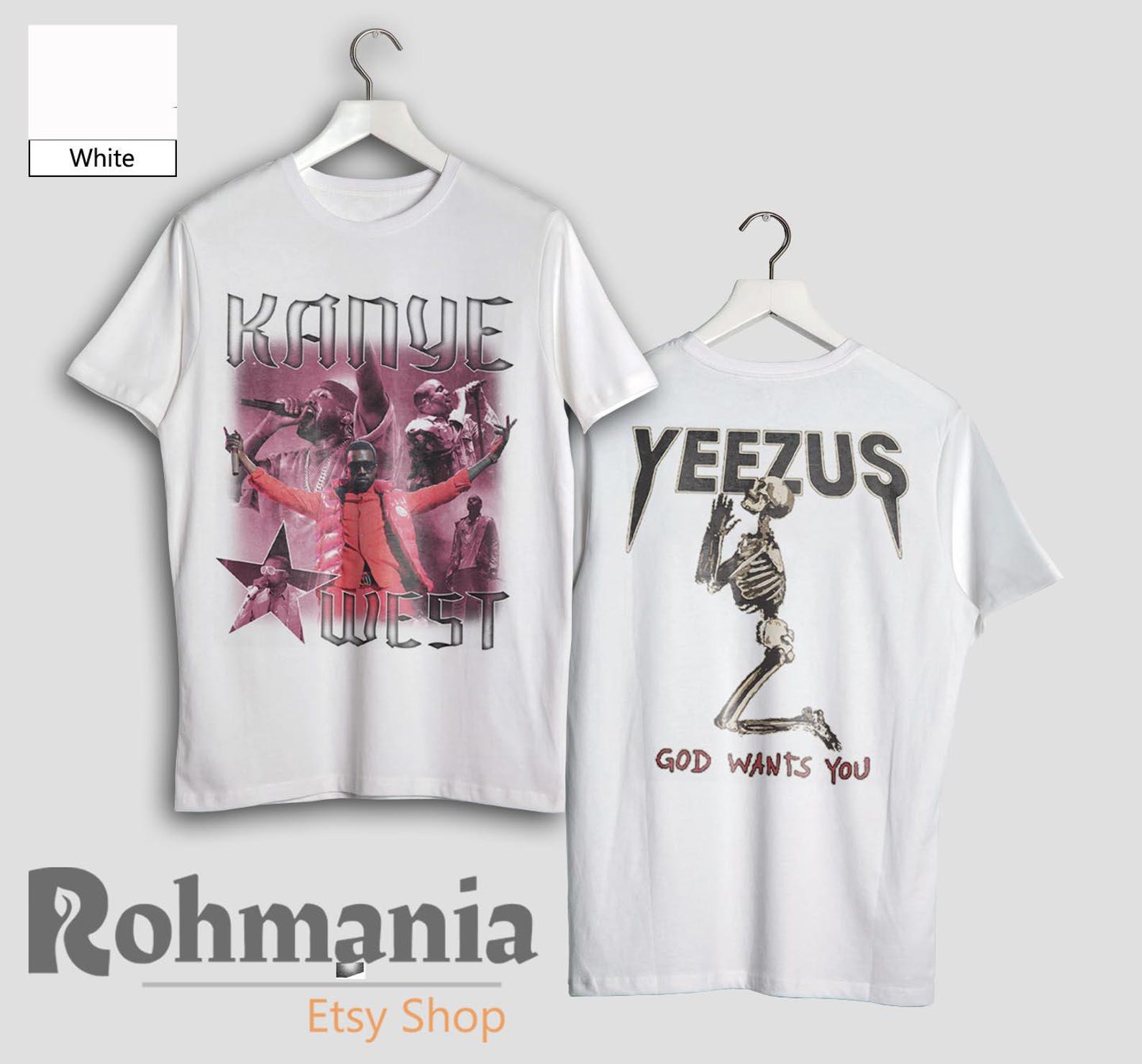 Kanye West Yeezus T-Shirt, Retro Rap Pop Hip Hop Music Merch Shirt 2XL
