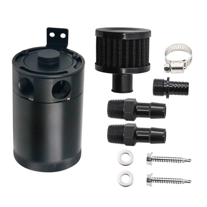 

Комплект маслоуловителя, универсальный маслоотделитель, большой польский резервуар с перегородками, дыхательный фильтр, 2 порта, черный алюминий 1