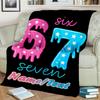 1PC Custom Name "Sixty Seven Stars" Flannel Blanket Versatile,all-season Throw Suitable for the Living Room,bedroom,camping,travel,and Gift