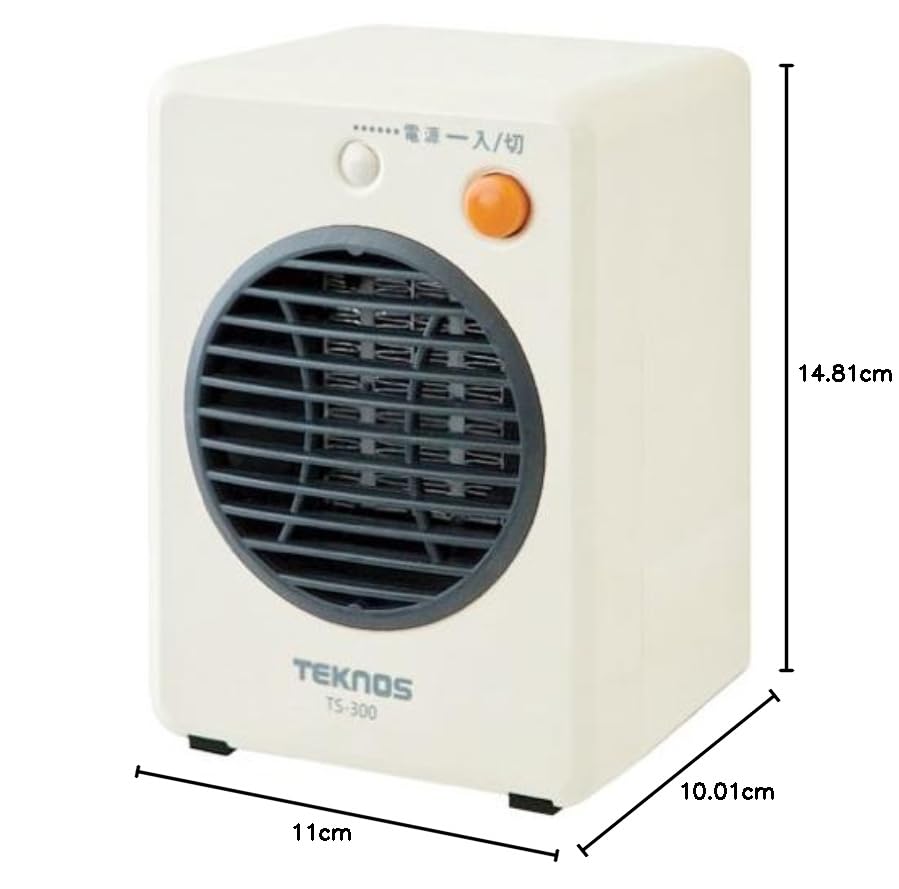 TEKNOS Mobile Ceramic Heater, White, TS-300