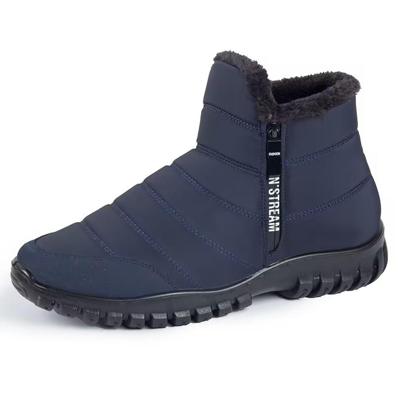 Men's shoes, men's sports shoes, winter zipper snow ankle boots, men's casual shoes, waterproof snow boots, free shoes