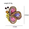 Blucome New Butterfly Brooches For Women Vintage Pearl Multicolor Rhinestone Cute Insect Weddings Casual Brooch Pins Jewelry