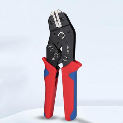 Alicate de crimpagem com catraca Ferramenta de crimpagem elétrica Design de cabo ergonômico Ferramenta de crimpagem portátil autoajustável Conector de pá de fio