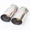 1 PC Car Modified Stainless Steel Exhaust Pipe Universal Straight Slash cut edge Shiny Muffler Tip