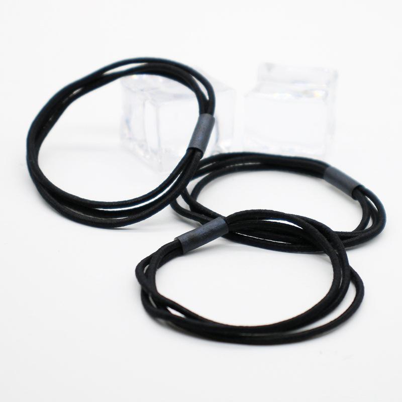 Корейская версия простой однотонной многослойной резинки для волос, элегантная и универсальная трехслойная повязка на голову для девочек, трехслойная резинка