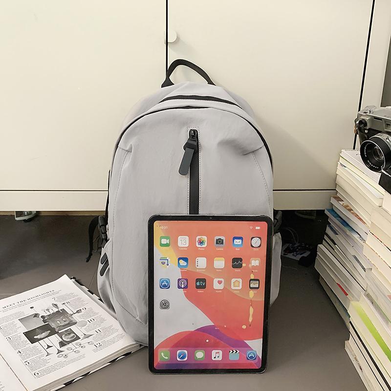 Schulranzen mit großer Kapazität für Studenten Damen Reise-Rucksack Einfarbiger Rucksack