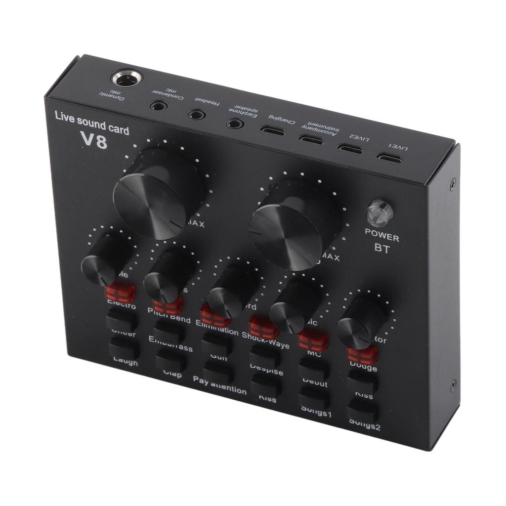 Live Broadcast Sound Card 112 Kinds of Electric Sound Support for Dual Mobile Phone Computer