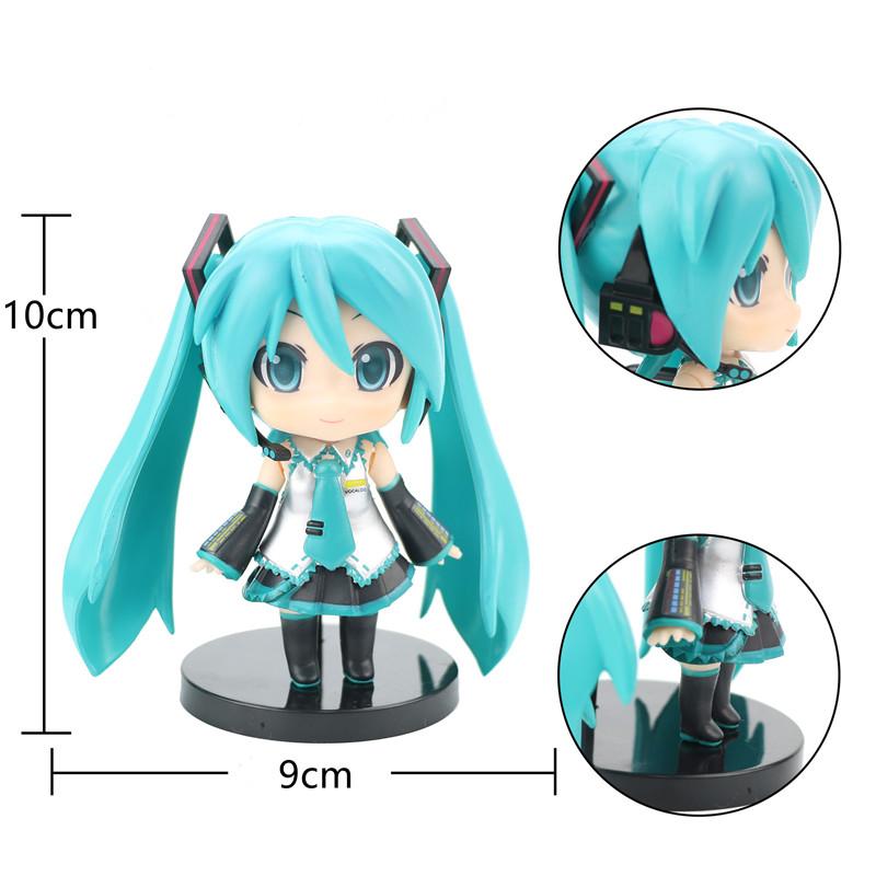 Original New Anime Hatsune Miku 14cm Virtual Singer Manga Statue Figurines  Model Toys computer desk cake decoration cute