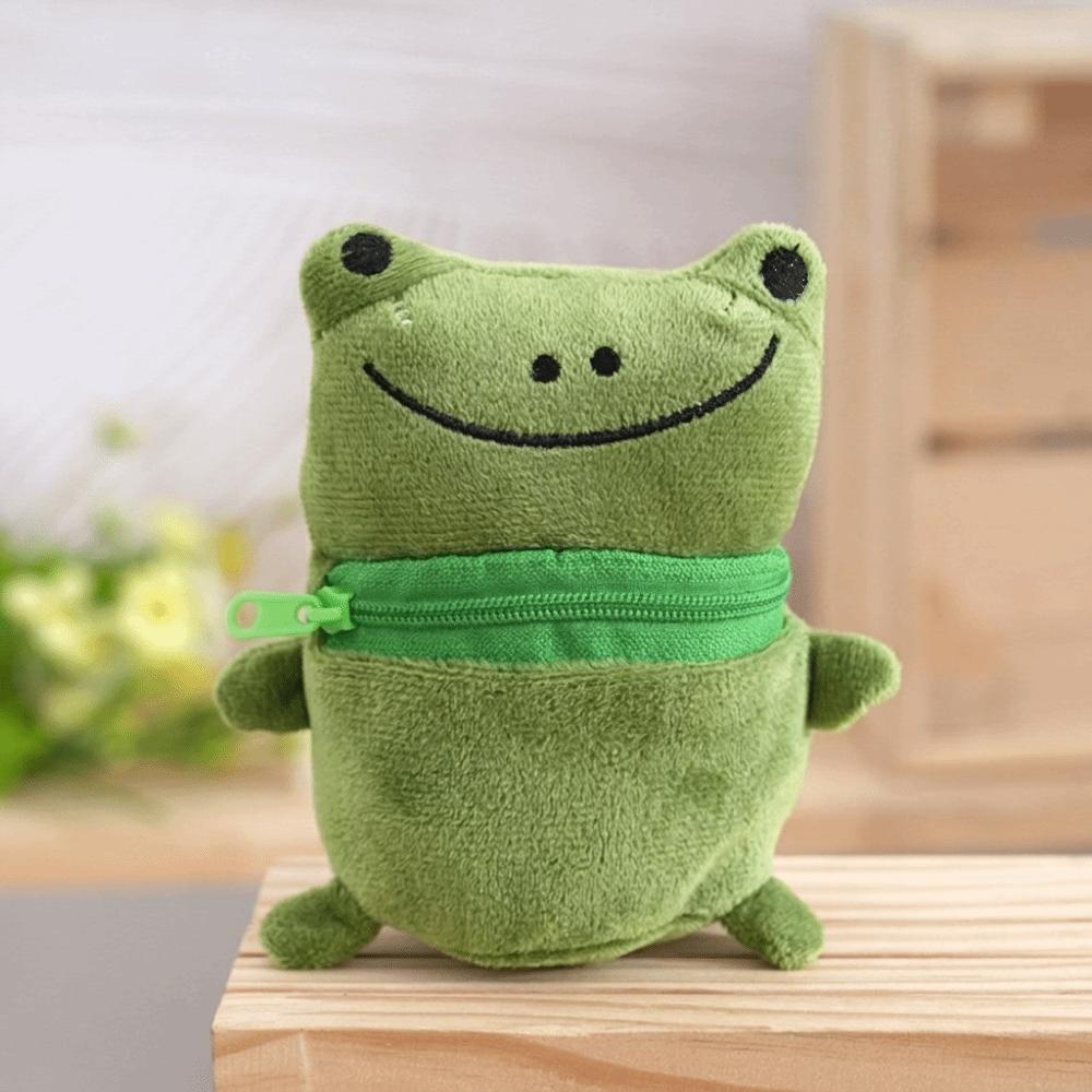 Plush Cartoon Coin Purse Cute Bag Charm Kawaii Keychain Pendant Party Favor Frog