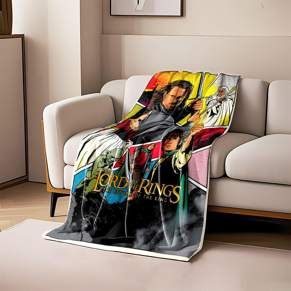 

Comic-book style design featuring The Lord of the Rings heroic characters. for all seasons blanket lunch break throw gift 80cm x 120cm
