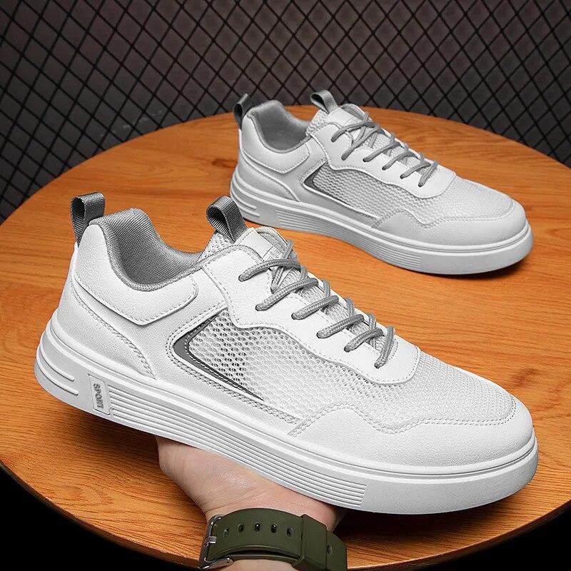 

Мужские сетчатые дышащие кроссовки, летняя повседневная спортивная обувь на шнуровке, модные легкие кроссовки на плоской подошве, Zapatillas Deportivas Hombre 39